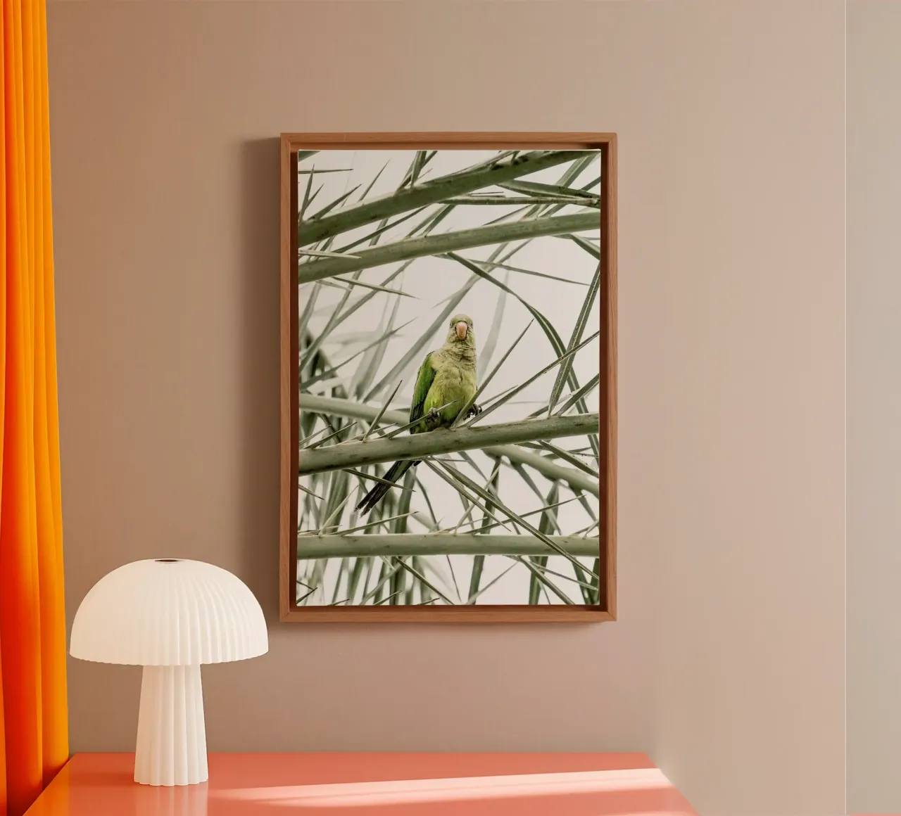 Parrot tela con Cornice a cassetta da Victoria Frost