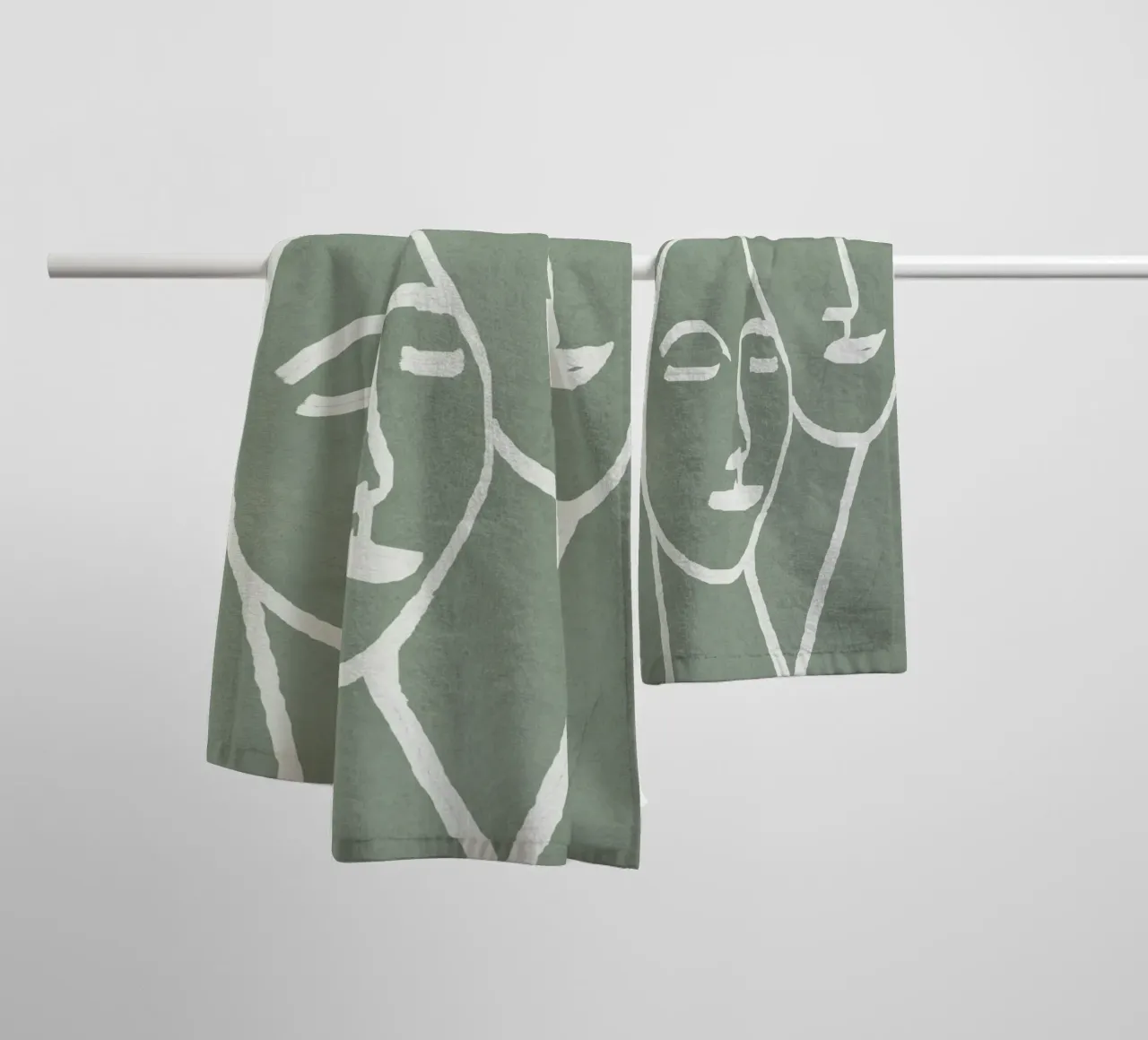 Abstract Masks asciugamano da bagno da Flow Line