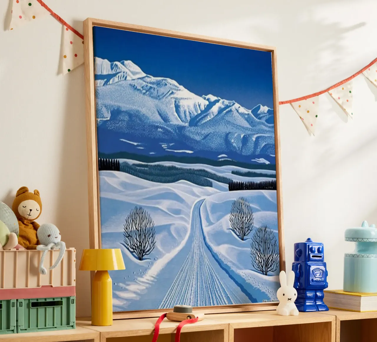 Neve eterna Hiroshi Nagai tela con Cornice a cassetta da Perdana shop