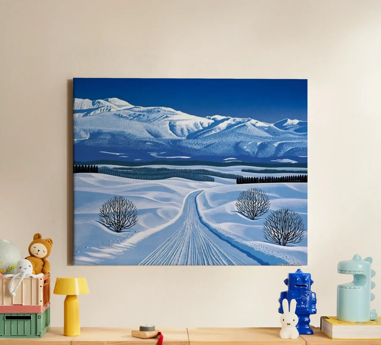 Neve eterna Hiroshi Nagai tela con Cornice a cassetta da Perdana shop
