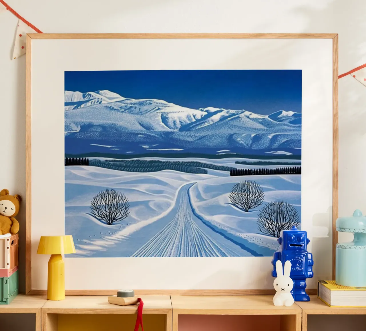 Neve eterna Hiroshi Nagai poster con telaio in plastica da Perdana shop
