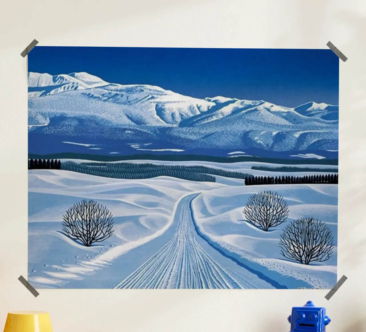 Neve eterna Hiroshi Nagai poster con telaio in plastica da Perdana shop