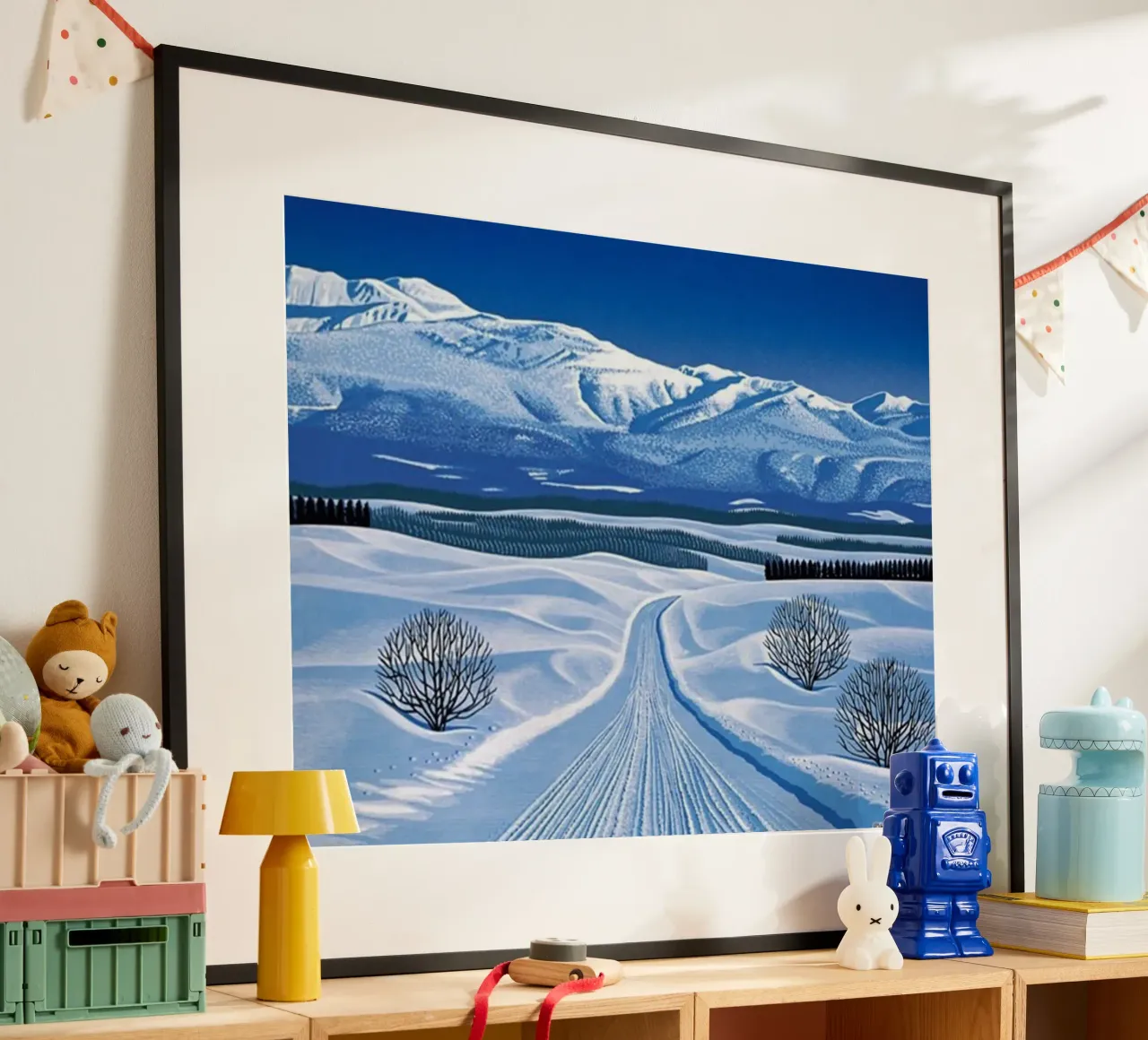 Neve eterna Hiroshi Nagai poster con telaio in plastica da Perdana shop