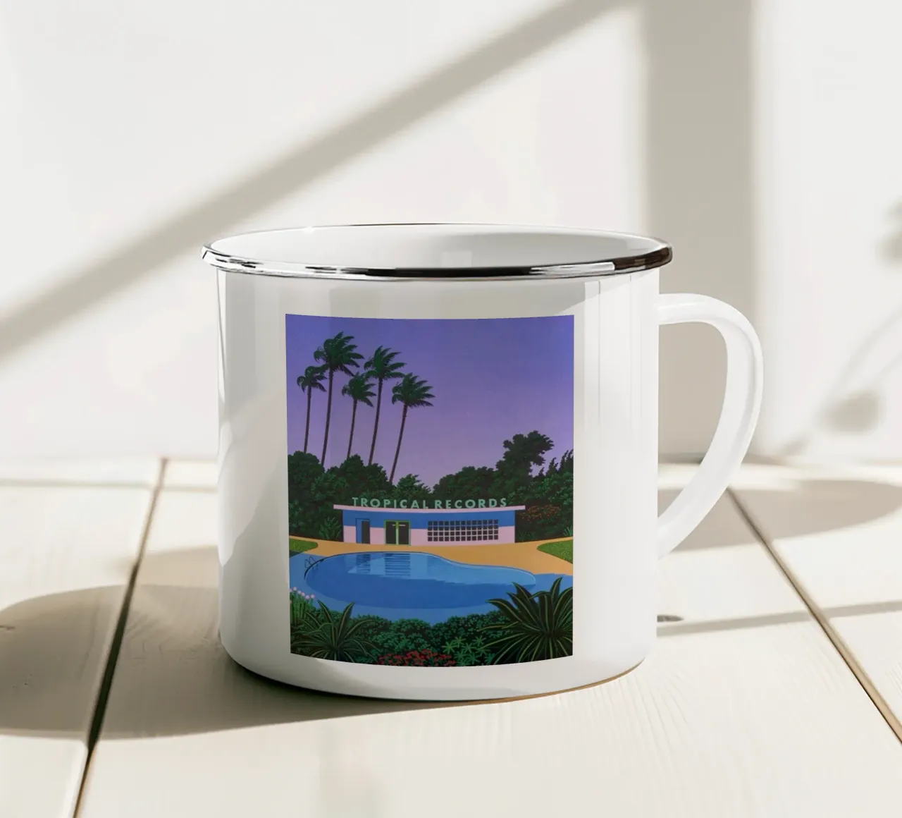 Record tropicale Hiroshi Nagai tazza in smalto da Perdana shop
