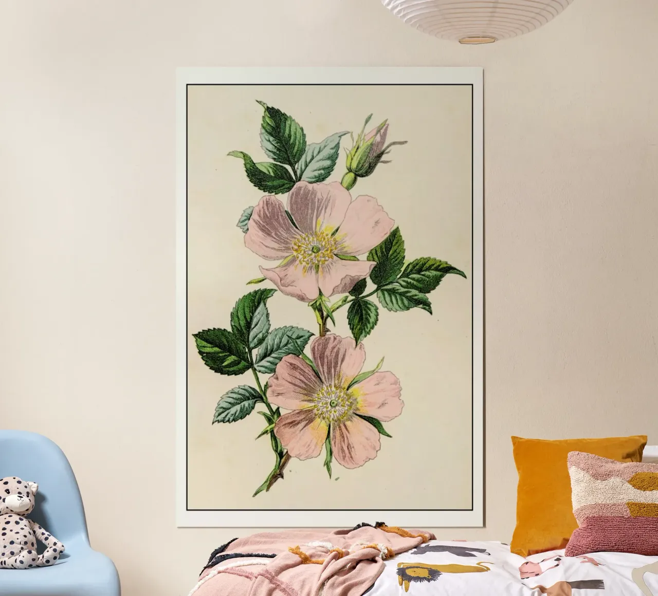Pastel Roses poster with aluminum frame by Flora & Fauna