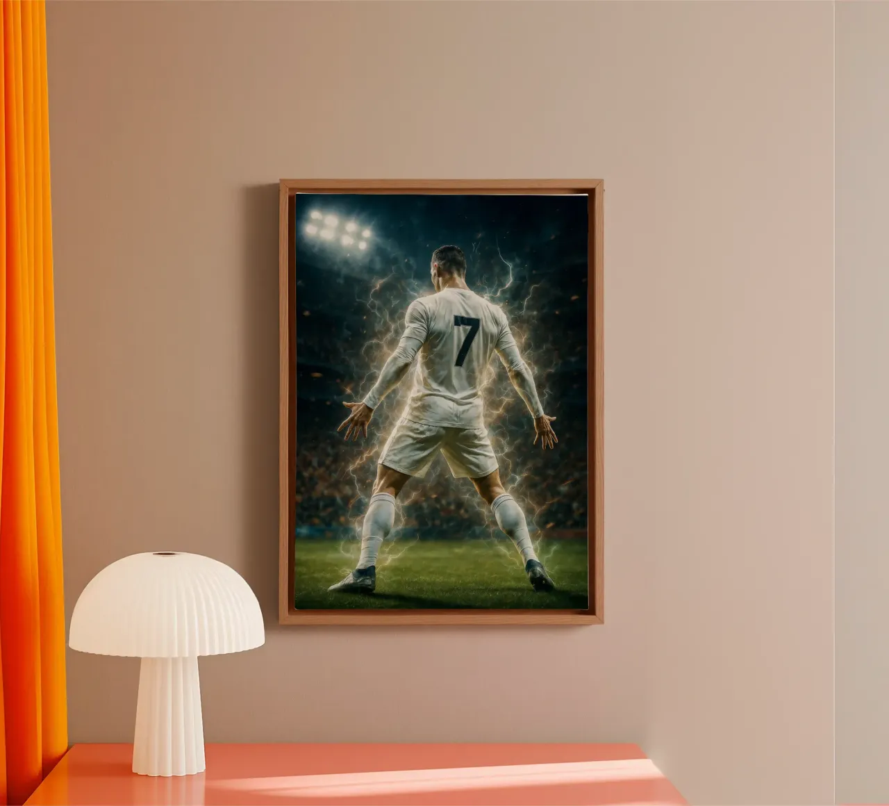 Cristiano Ronaldo Poster - CR7 Goal Viering Kunst canvas met Baklijst van Lootprint
