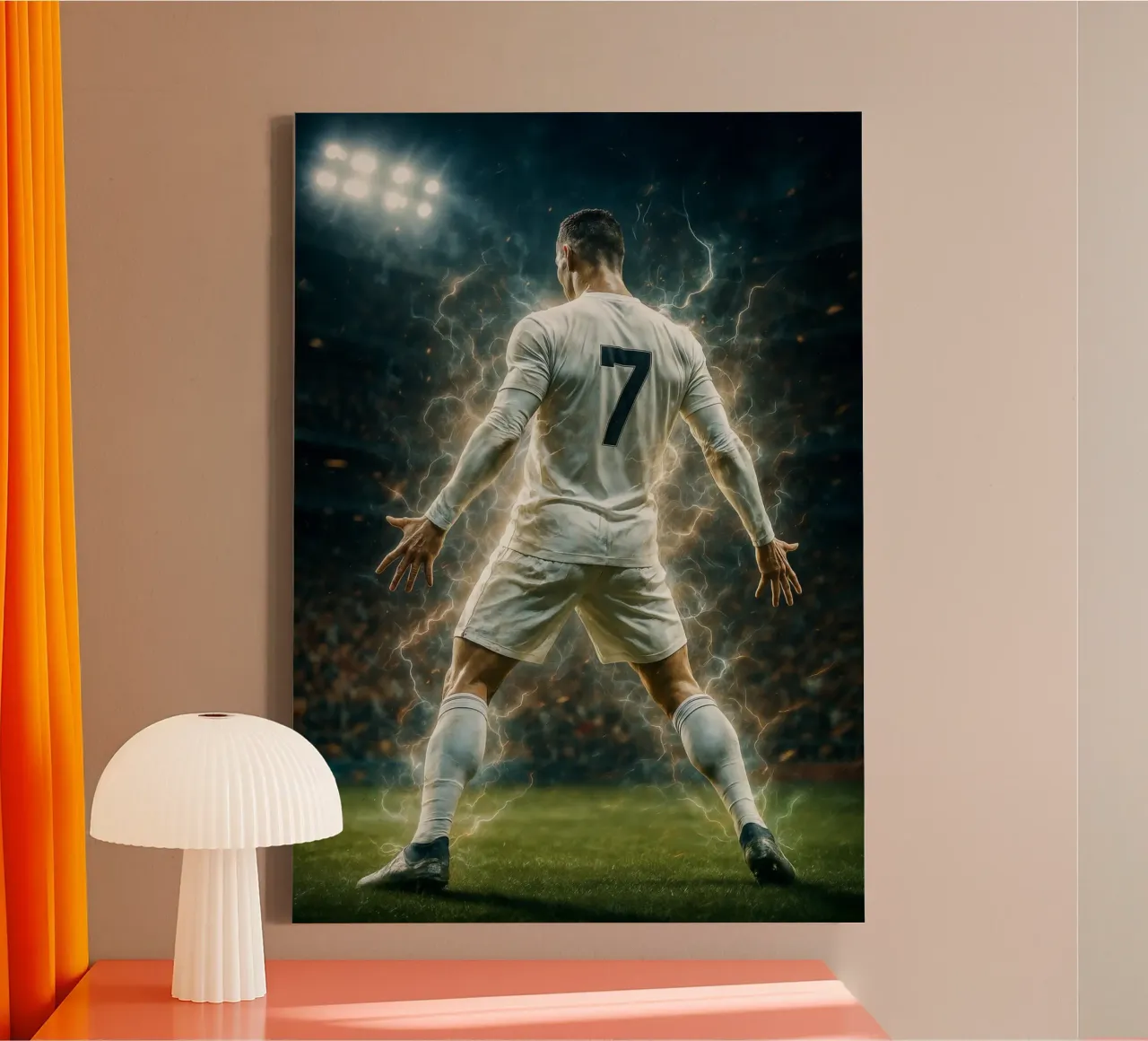 Cristiano Ronaldo Poster - CR7 Goal Viering Kunst canvas met Baklijst van Lootprint