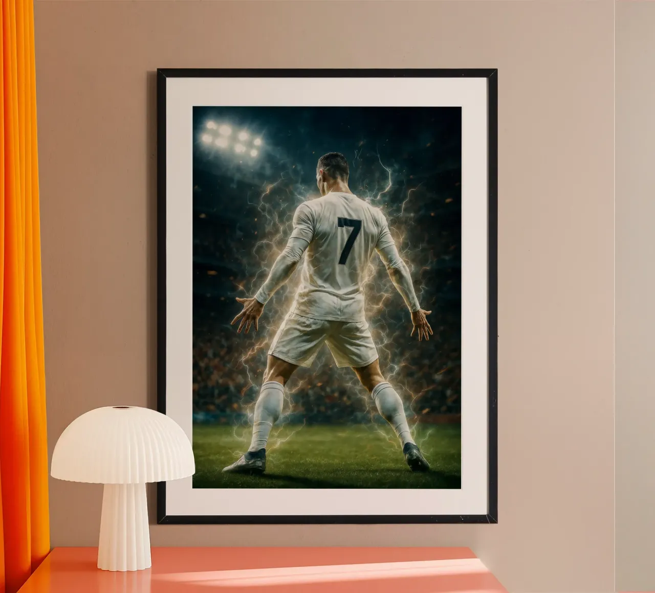 Poster di Cristiano Ronaldo - Arte della celebrazione del gol di CR7 poster da Lootprint