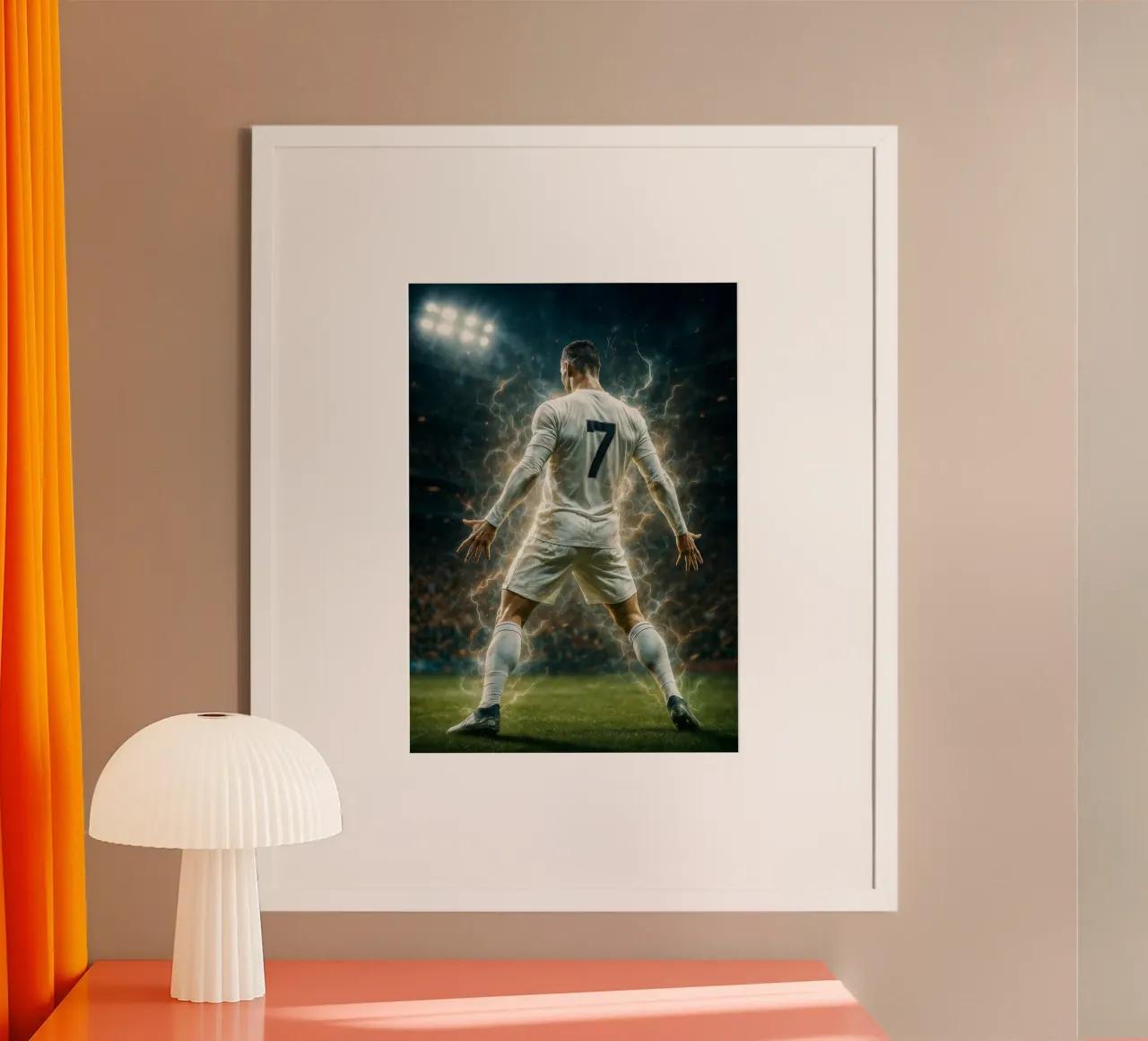 Poster di Cristiano Ronaldo - Arte della celebrazione del gol di CR7 poster da Lootprint