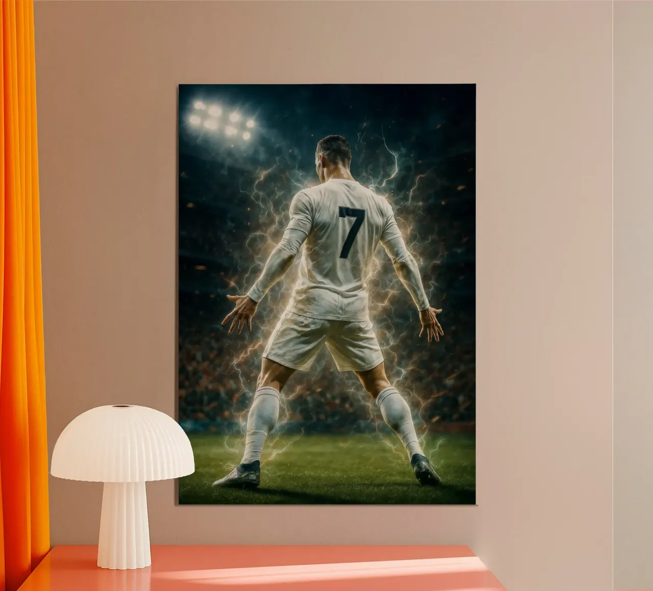 Poster di Cristiano Ronaldo - Arte della celebrazione del gol di CR7 poster da Lootprint