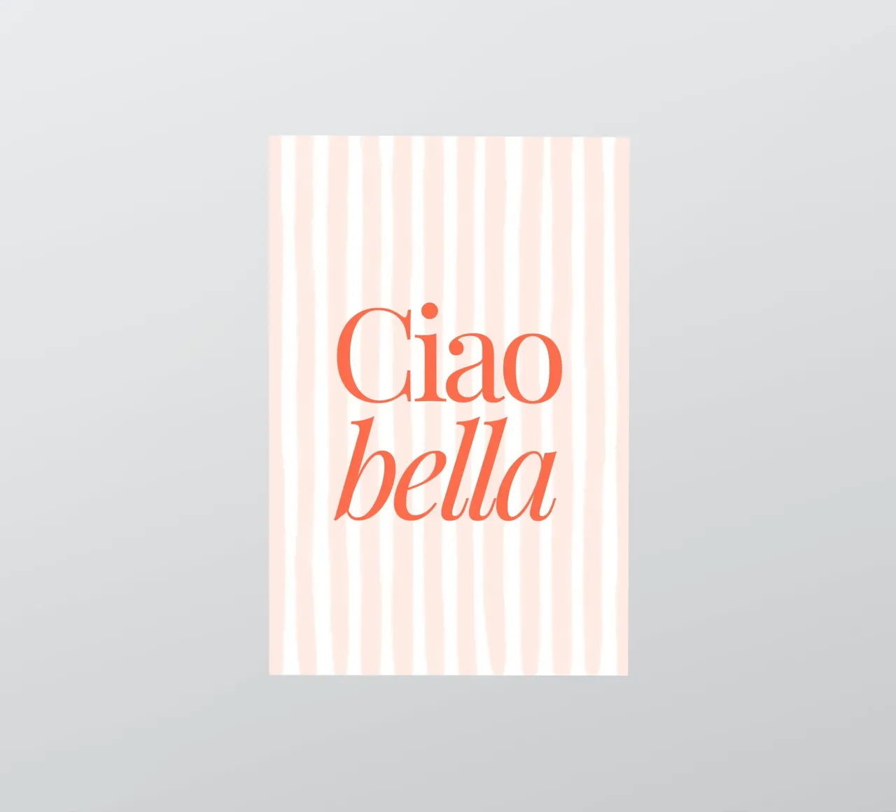 Ciao Bella, Striped Graphic Summer Print sticker by TheCocktailClub