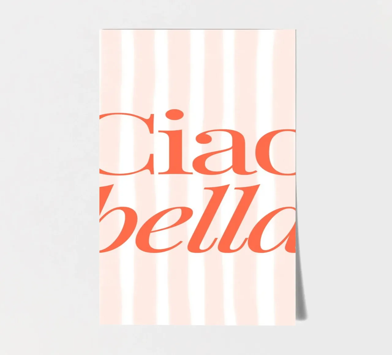 Ciao Bella, Striped Graphic Summer Print sticker sheet by TheCocktailClub
