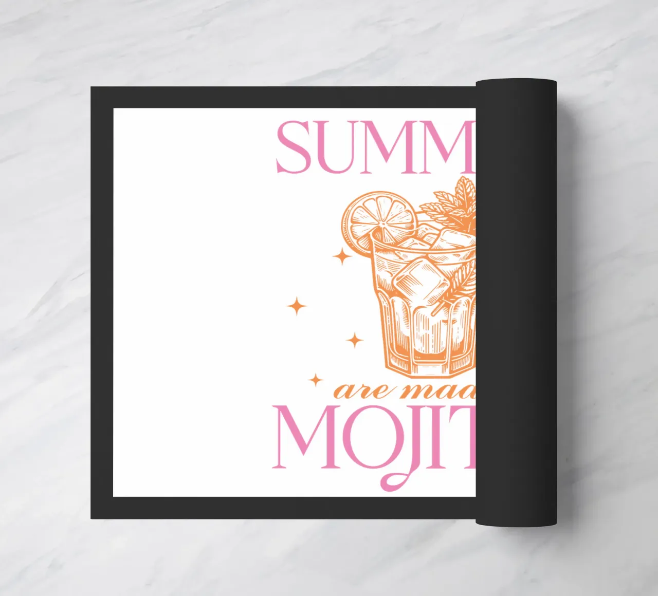 Mojito Cocktail Print, Summer Print felpudo de TheCocktailClub