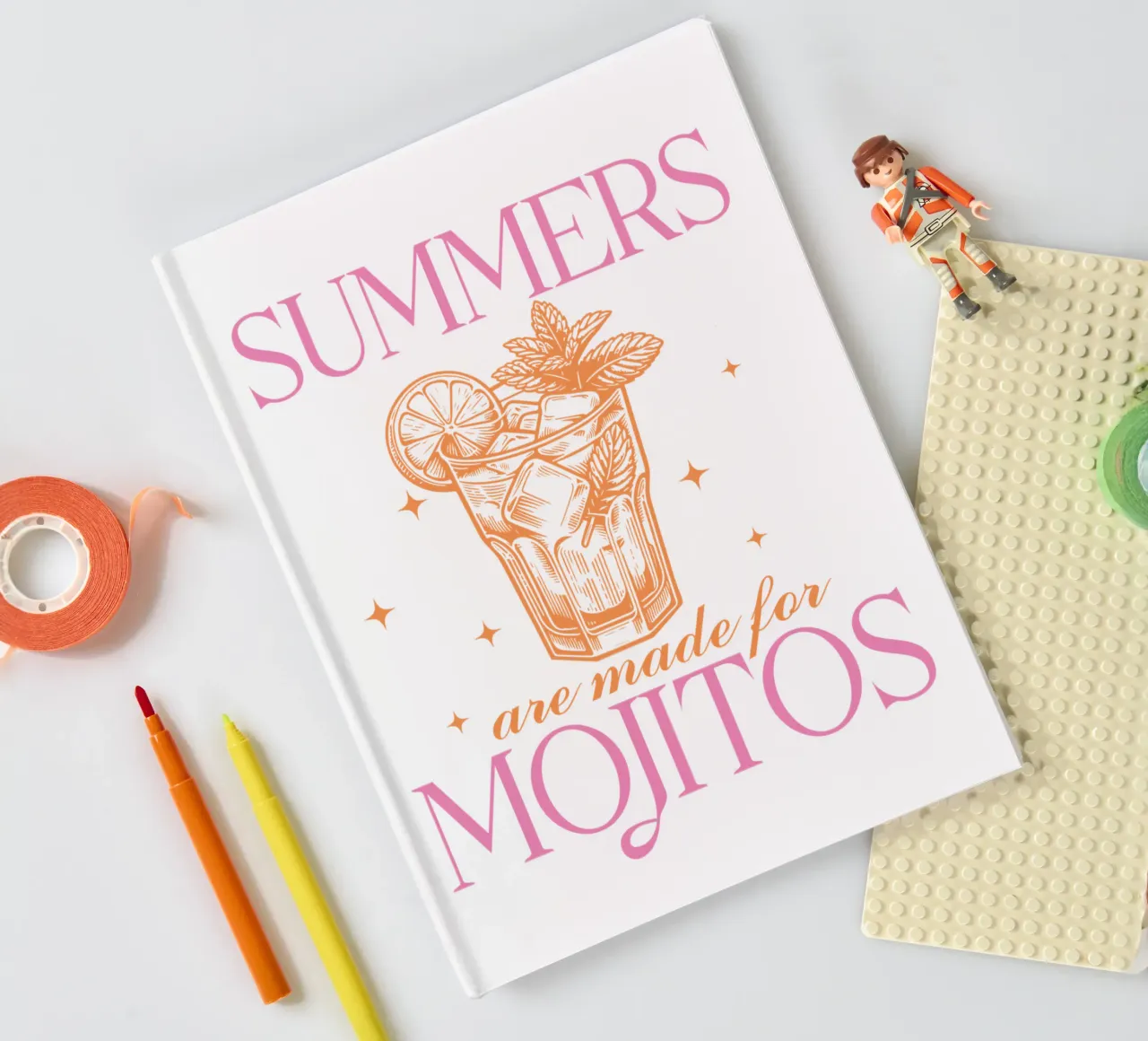 Mojito Cocktail Print, Summer Print notebook by TheCocktailClub