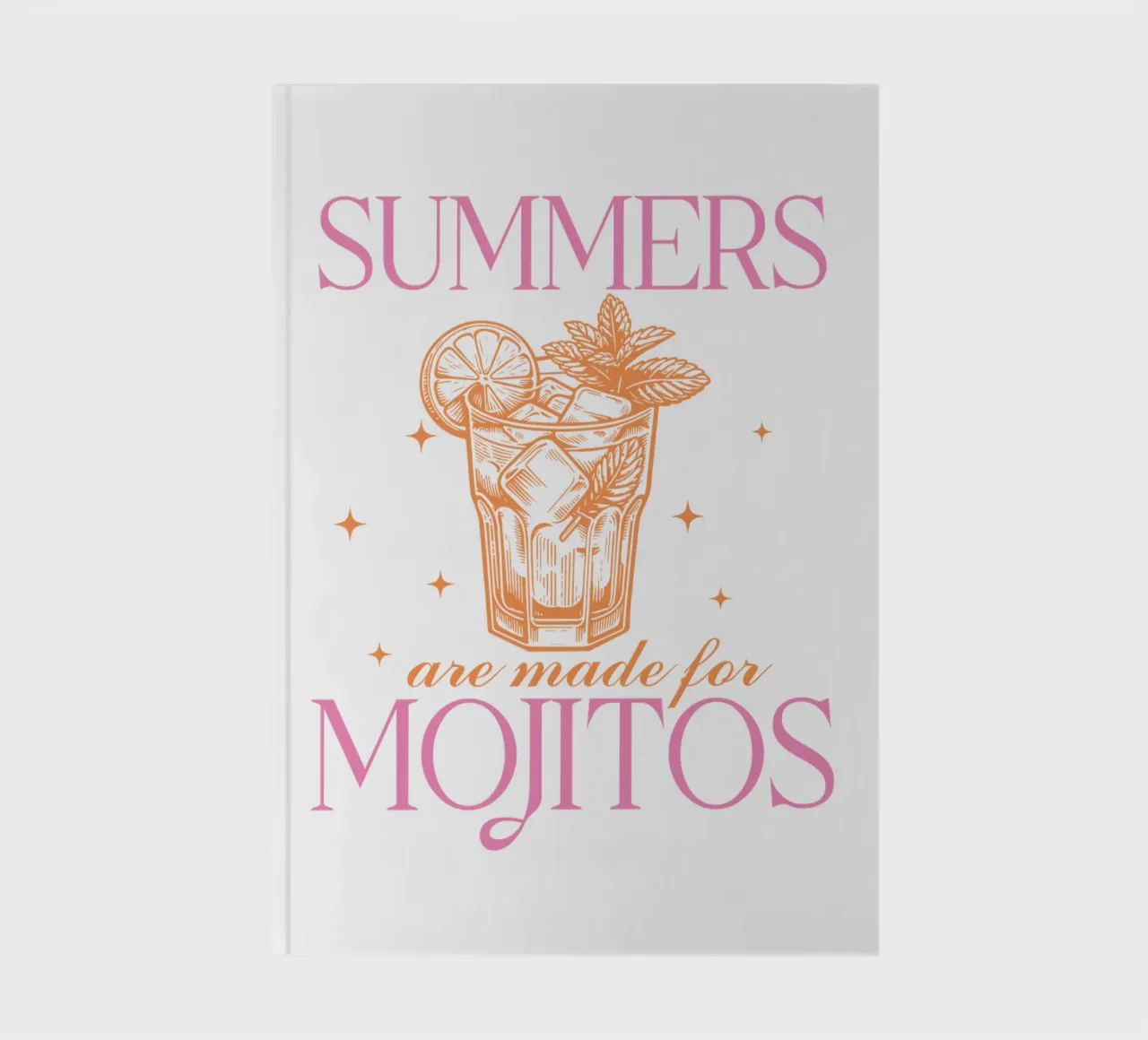 Mojito Cocktail Print, Summer Print notebook by TheCocktailClub