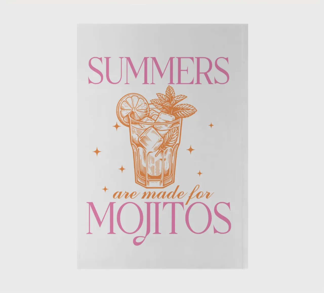 Mojito Cocktail Print, Summer Print notebook by TheCocktailClub