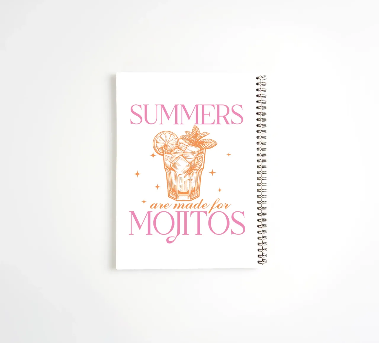 Mojito Cocktail Print, Summer Print spiral notebook by TheCocktailClub