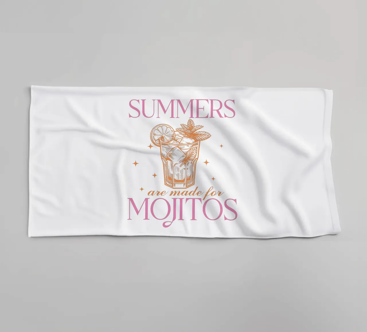 Mojito Cocktail Print, Summer Print towel by TheCocktailClub