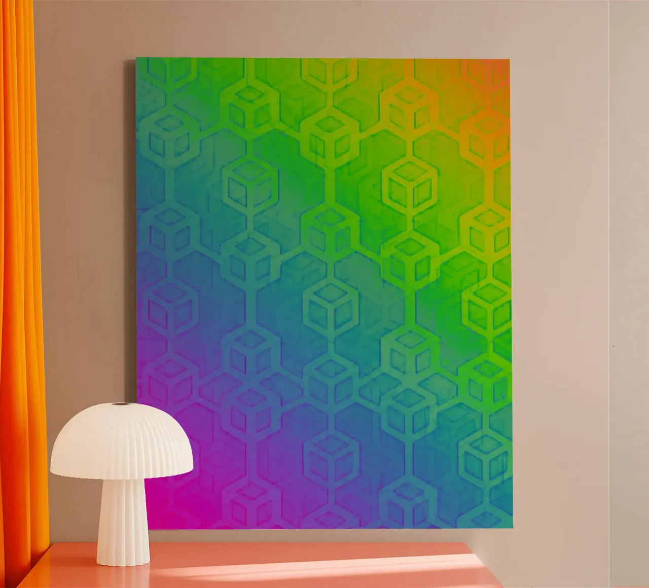 RainbowWarrior_Block_XRP tela con Cornice a cassetta da Crypto_Jungle
