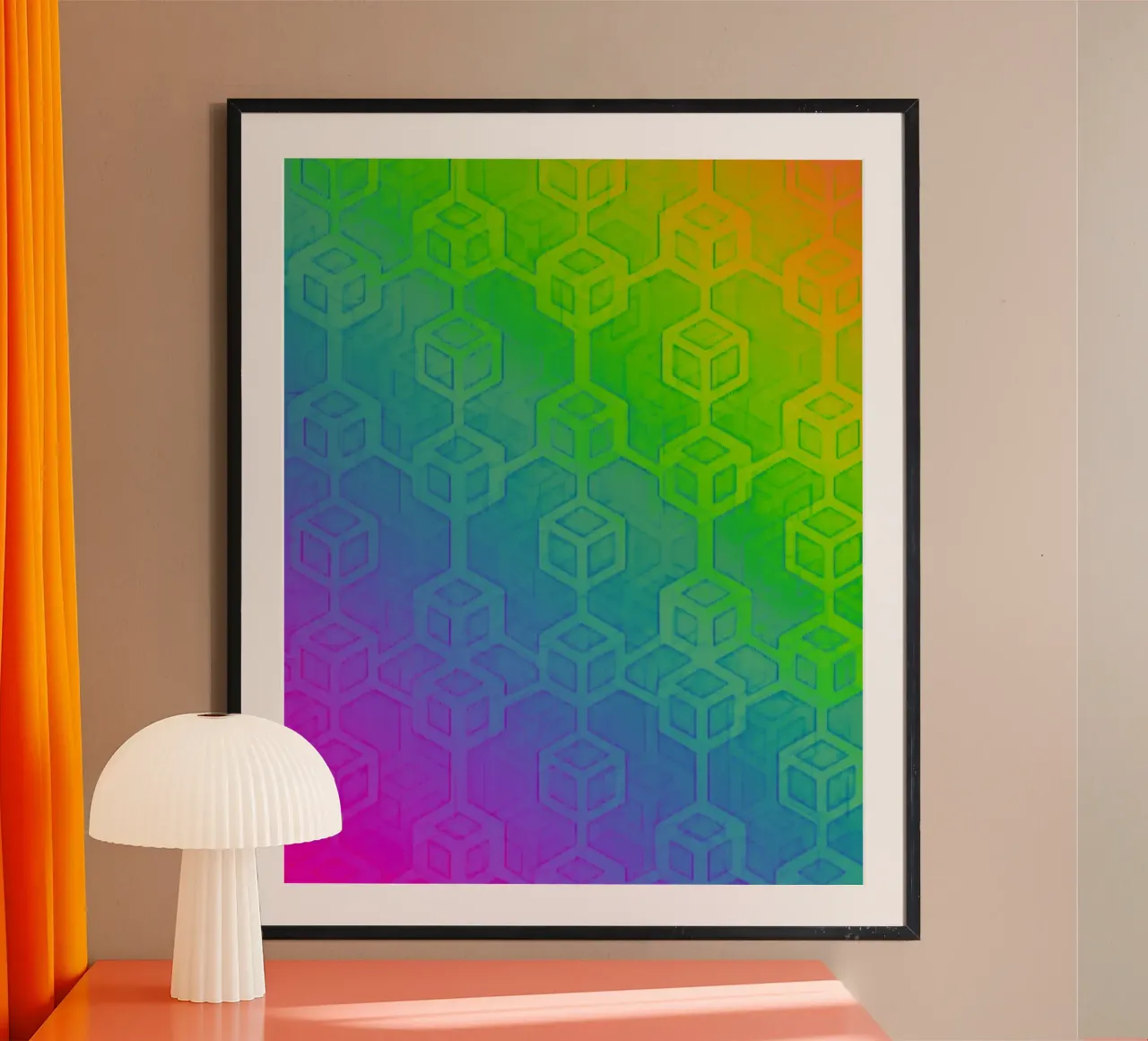 RainbowWarrior_Block_XRP poster con telaio in alluminio da Crypto_Jungle