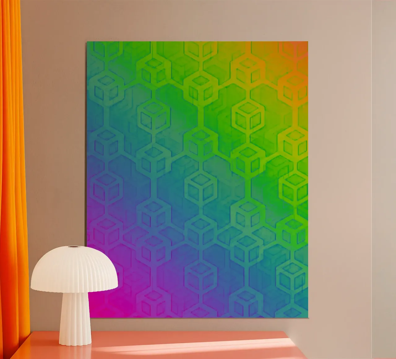 RainbowWarrior_Block_XRP poster con telaio in alluminio da Crypto_Jungle