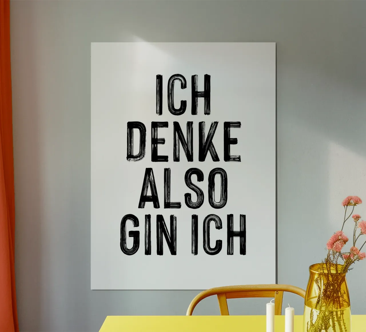 ICH DENKE ALSO GIN ICH hahnemühle by Katja Stehle Design