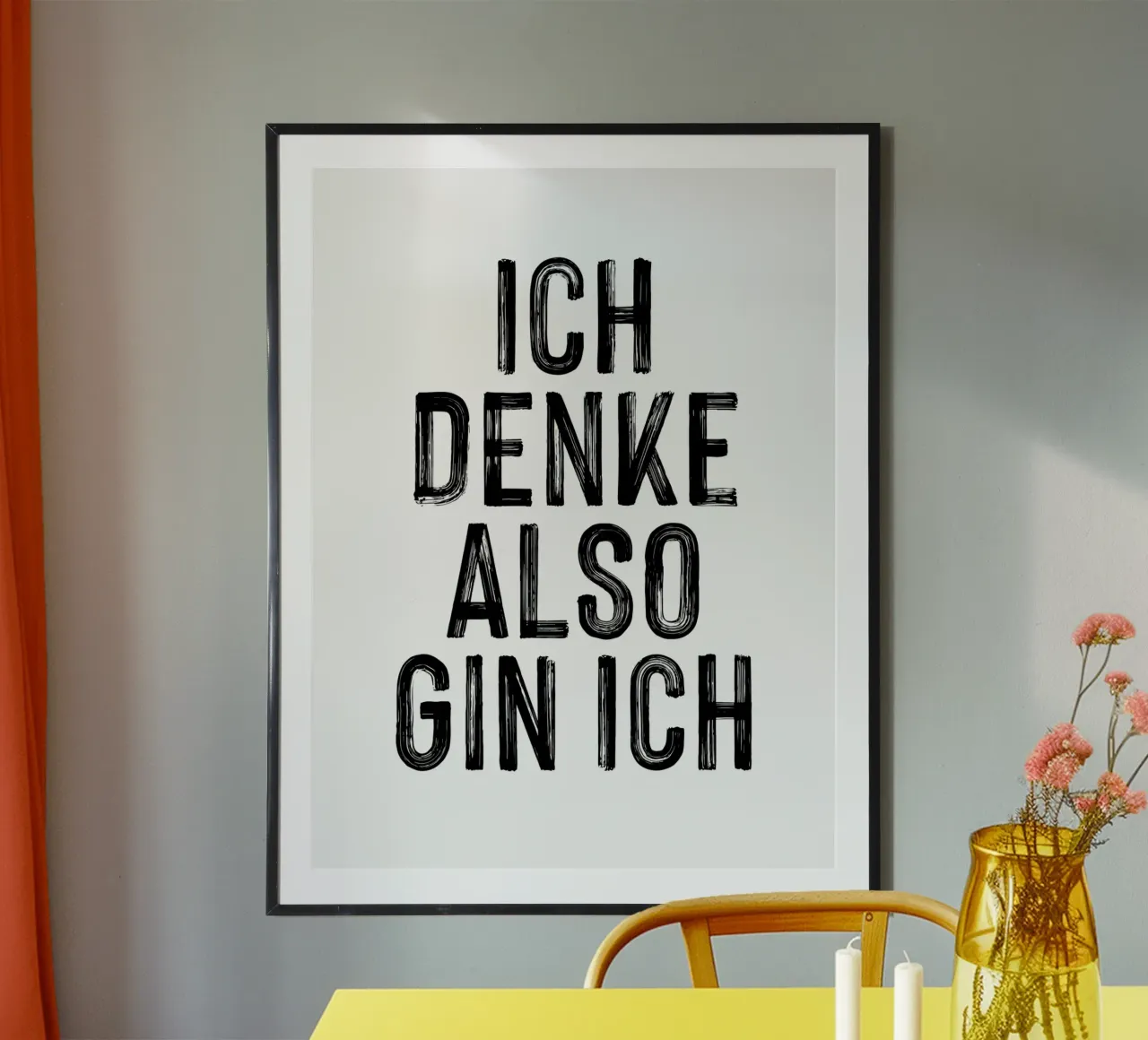 ICH DENKE ALSO GIN ICH hahnemühle by Katja Stehle Design