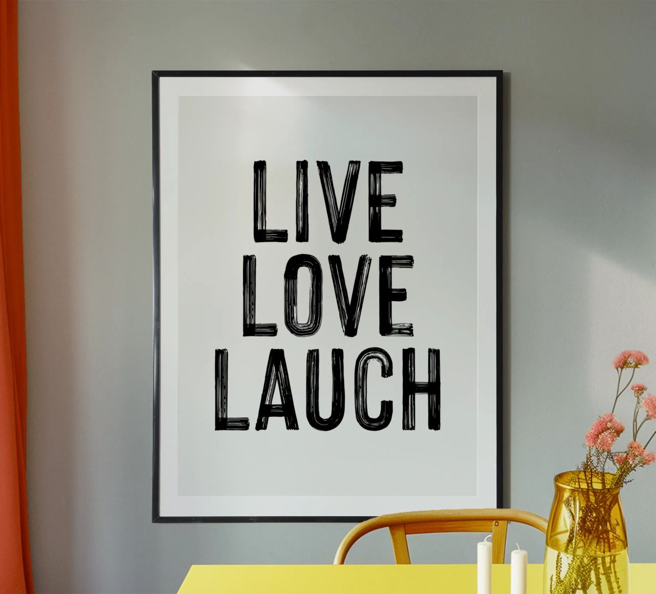 LIVE LOVE LAUCH Poster von Katja Stehle Design