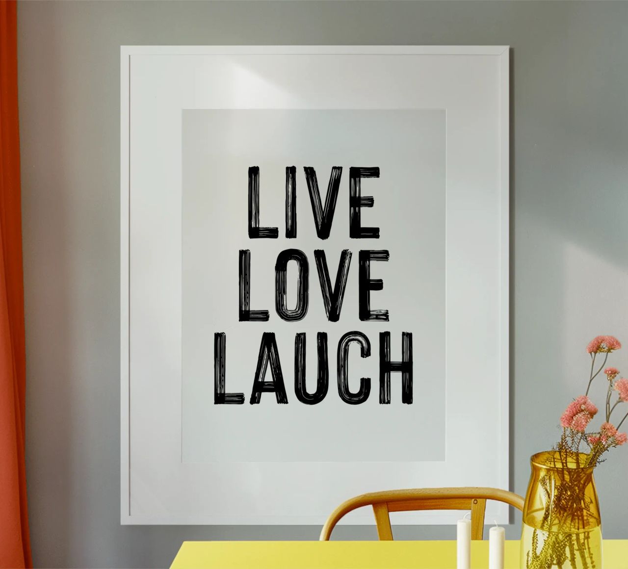 LIVE LOVE LAUCH Poster von Katja Stehle Design