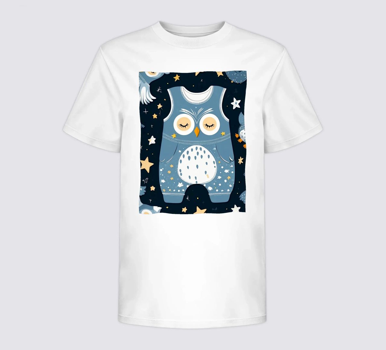 Jolie grenouillère bleue sur le thème de la chouette t-shirt enfant de DesignDoodle