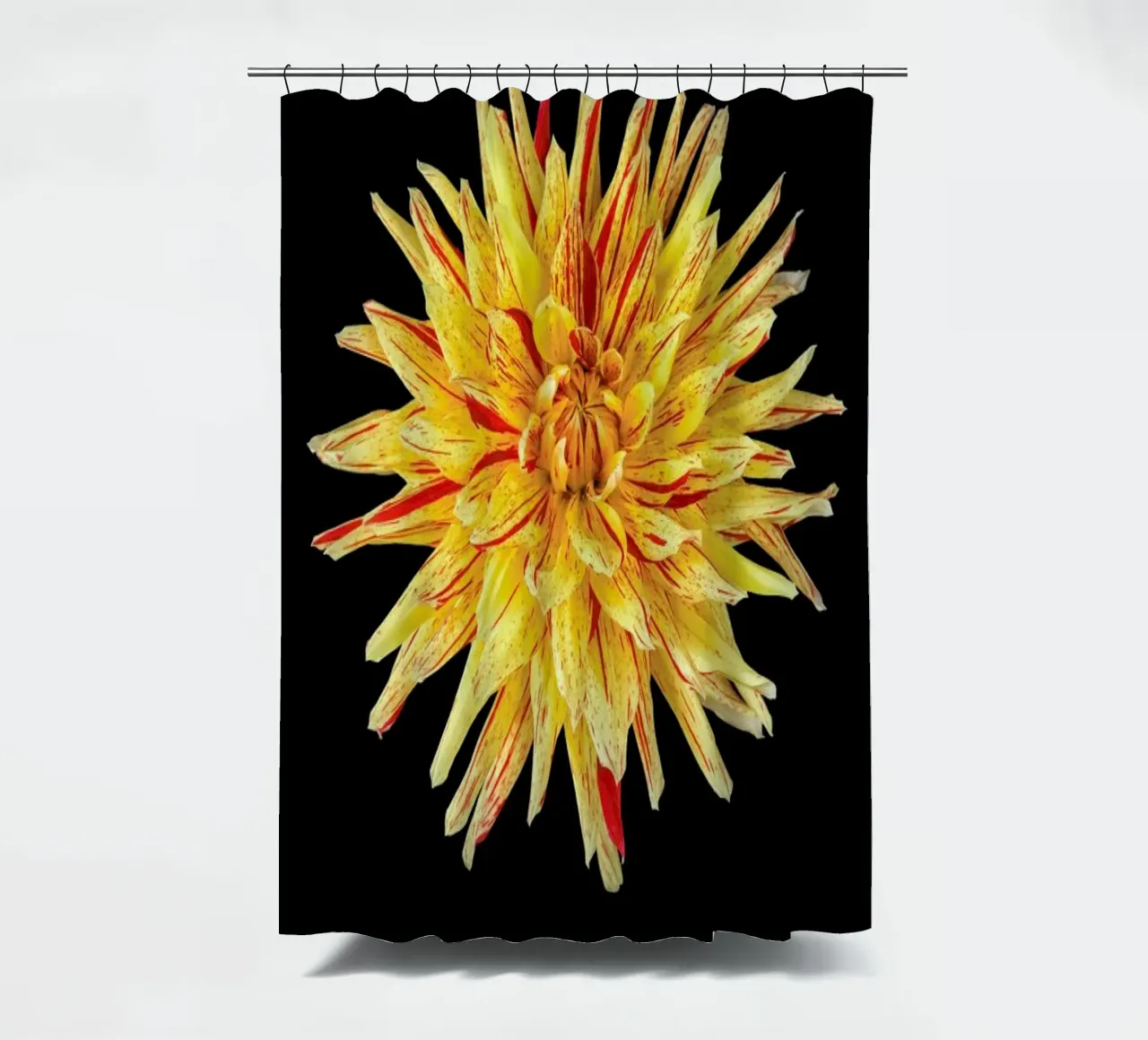 Dahlia 5 shower curtain by Curious Collections by Marielle Leenders