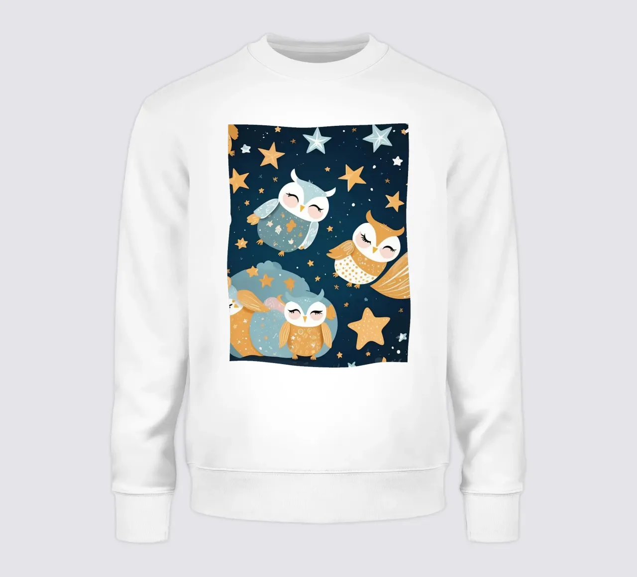 Fantastico disegno di gufo con stelle colorate in un cielo notturno felpa da DesignDoodle