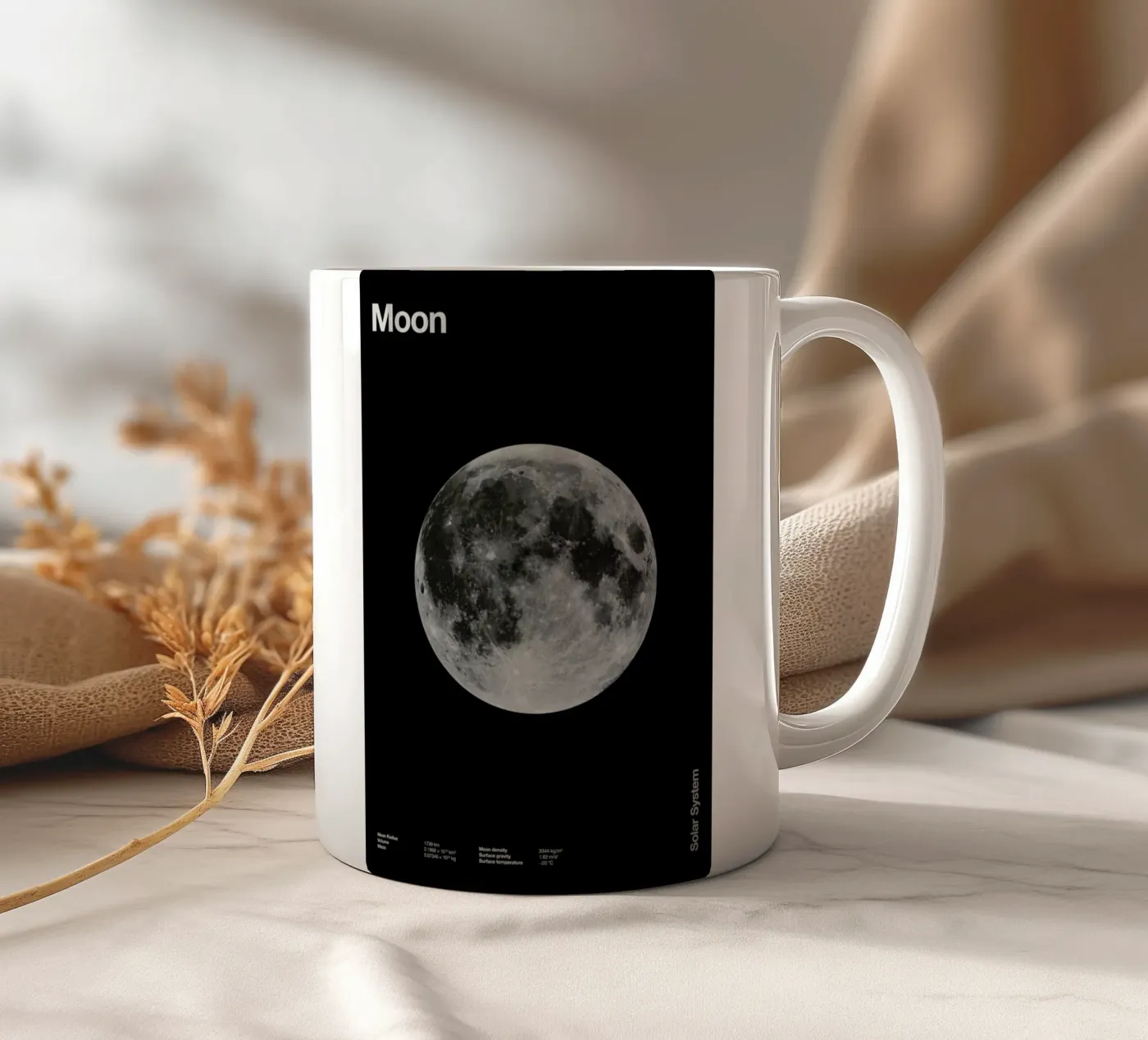 Moon ceramic mug by Florent Bodart