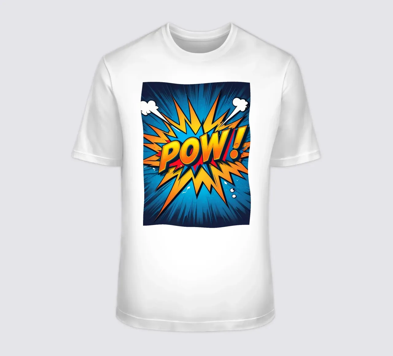 Dynamic comic style explosion graphic with bold text t-shirt by DesignDoodle