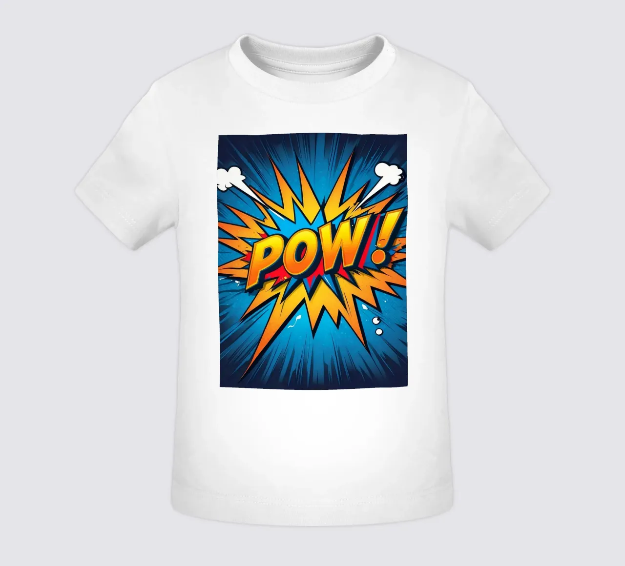 Gráfico dinámico de explosión estilo cómic con texto en negrita camiseta de bebé de DesignDoodle