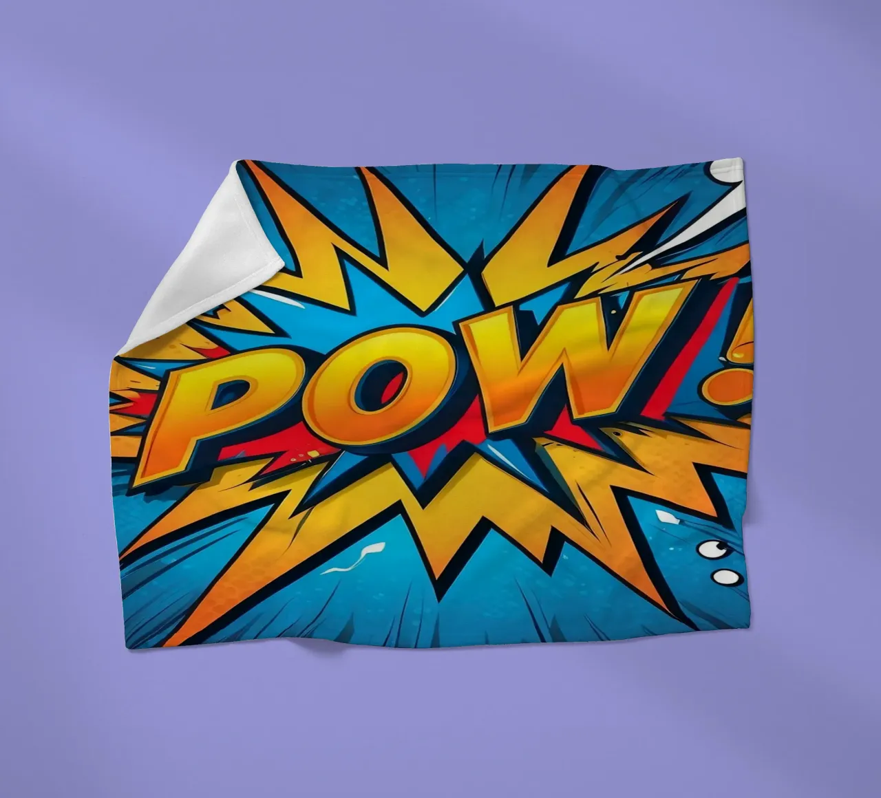 Dynamic comic style explosion graphic with bold text fleece blanket by DesignDoodle