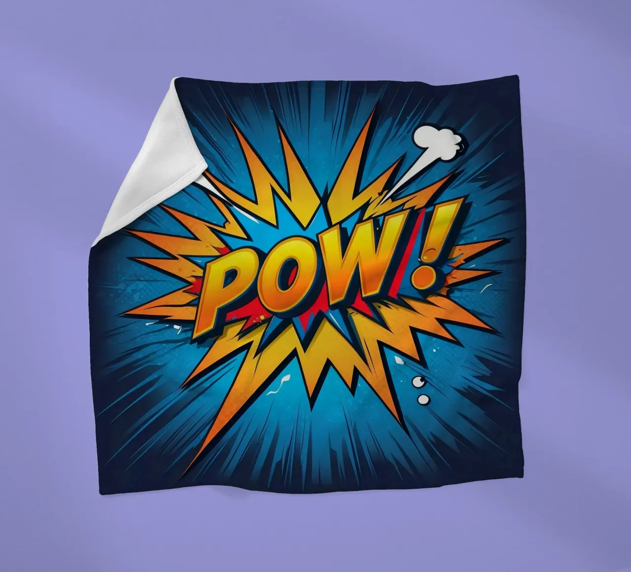 Dynamic comic style explosion graphic with bold text fleece blanket by DesignDoodle