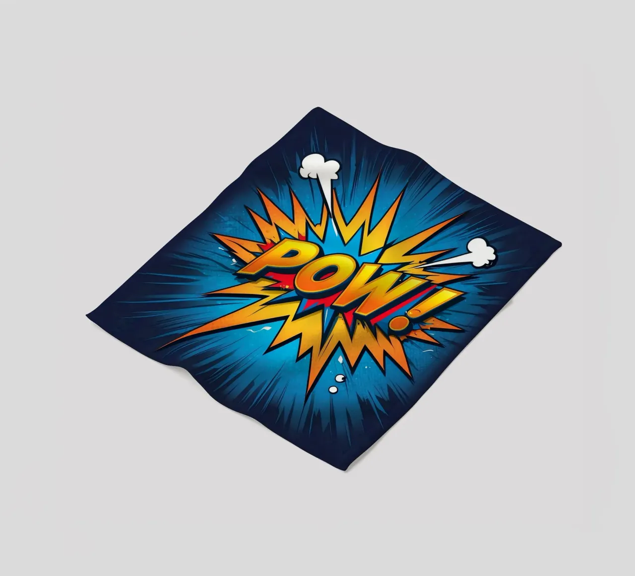Dynamic comic style explosion graphic with bold text fleece blanket by DesignDoodle