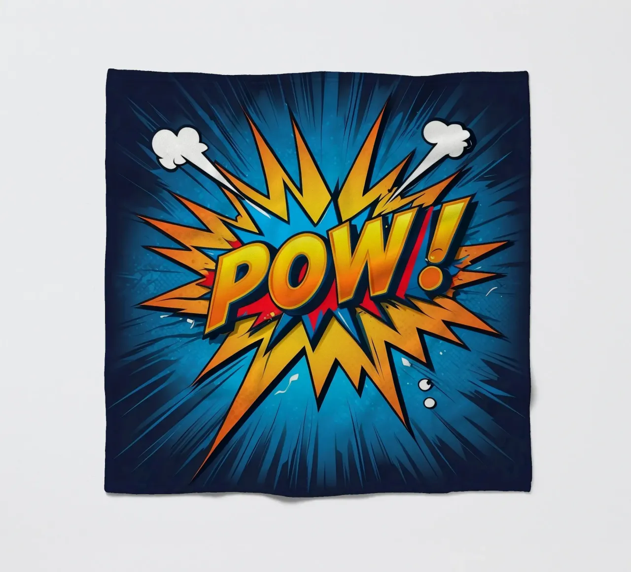 Dynamic comic style explosion graphic with bold text fleece blanket by DesignDoodle