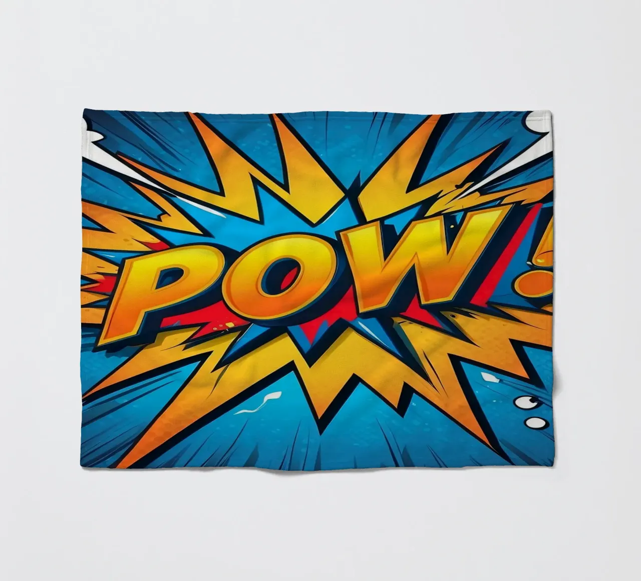 Dynamic comic style explosion graphic with bold text fleece blanket by DesignDoodle