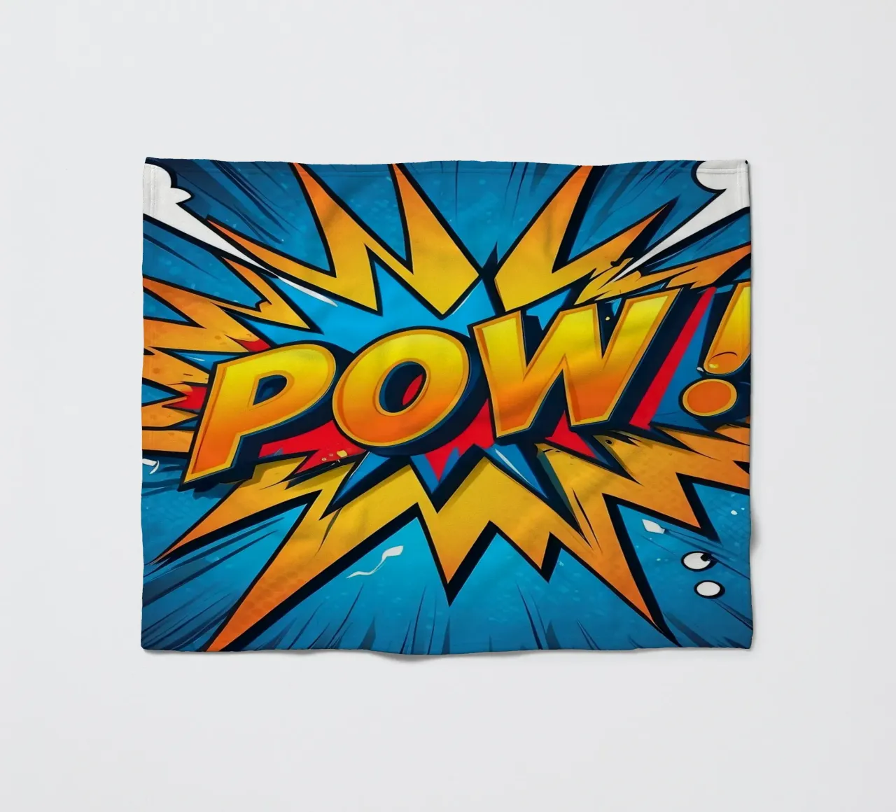 Dynamic comic style explosion graphic with bold text fleece blanket by DesignDoodle