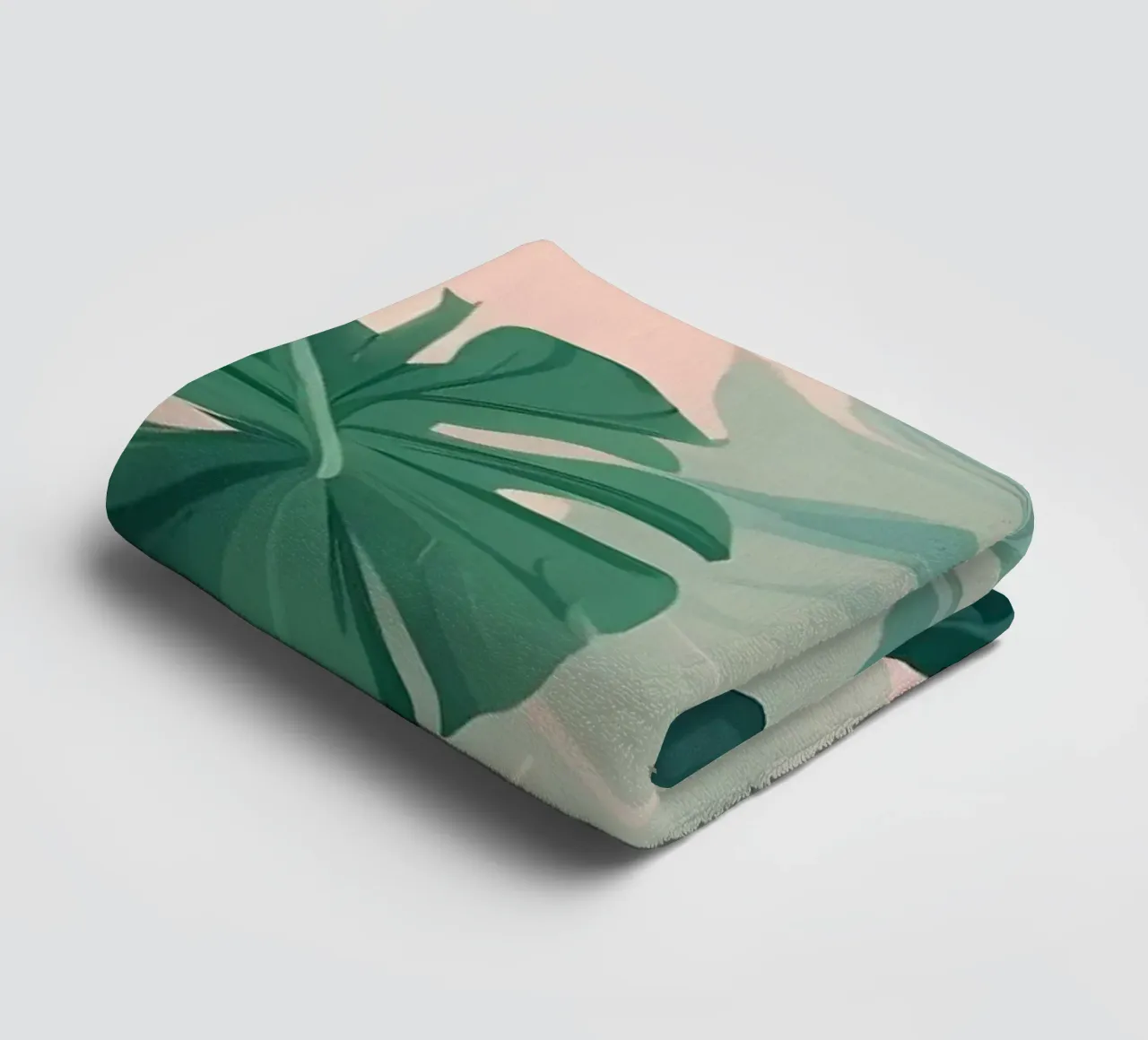 Tropical foliage pattern with various leaves on a soft paste towel by DesignDoodle