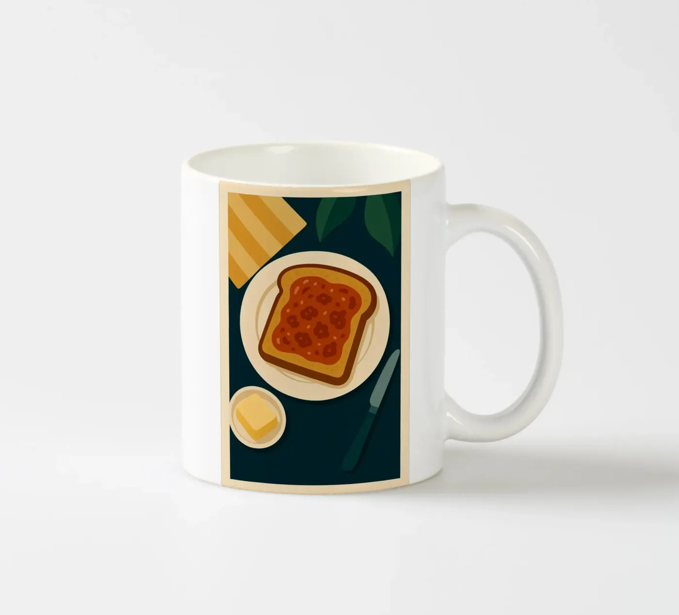 Breakfast ceramic mug by Studio M