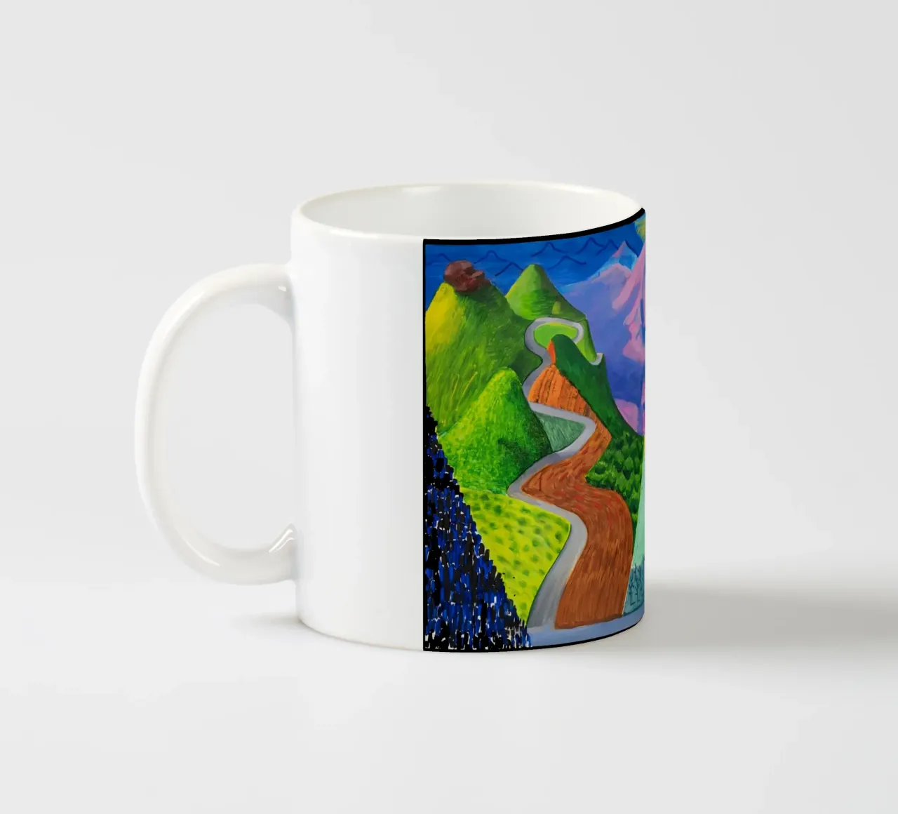 Viaggio in auto con David Hockney e Richard Wagner tazza in ceramica da khanrosie