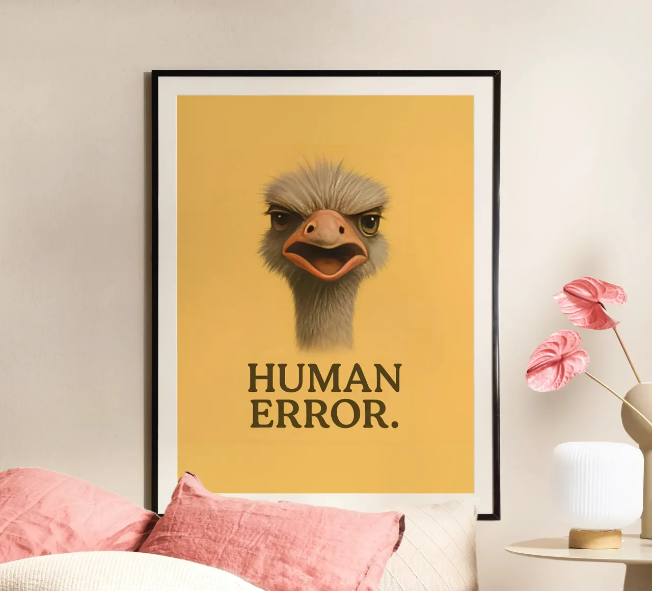 Meme divertente sullo struzzo poster da Funny Humor Art