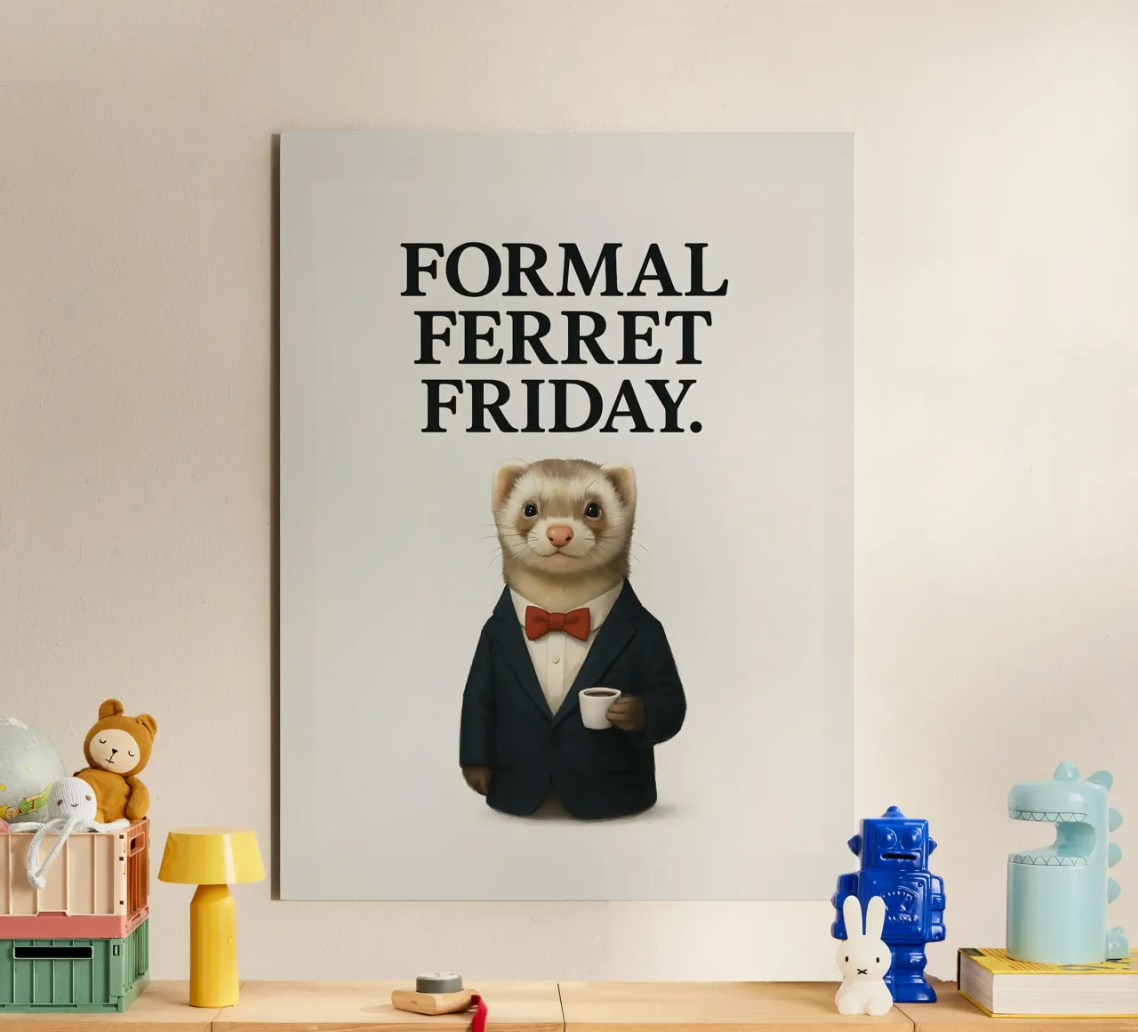 Funny Ferret Meme alluminio dibond da Funny Humor Art