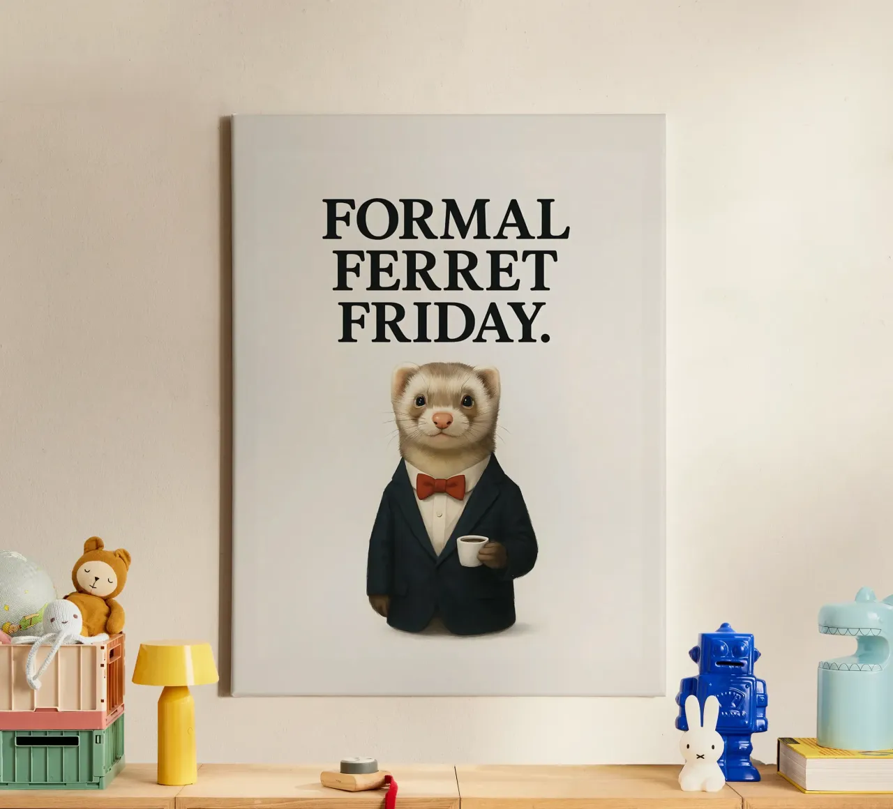 Grappige Fret Meme canvas met Baklijst van Funny Humor Art