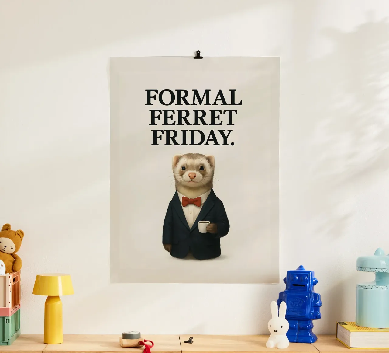 Funny Ferret Meme carta hahnemühle da Funny Humor Art