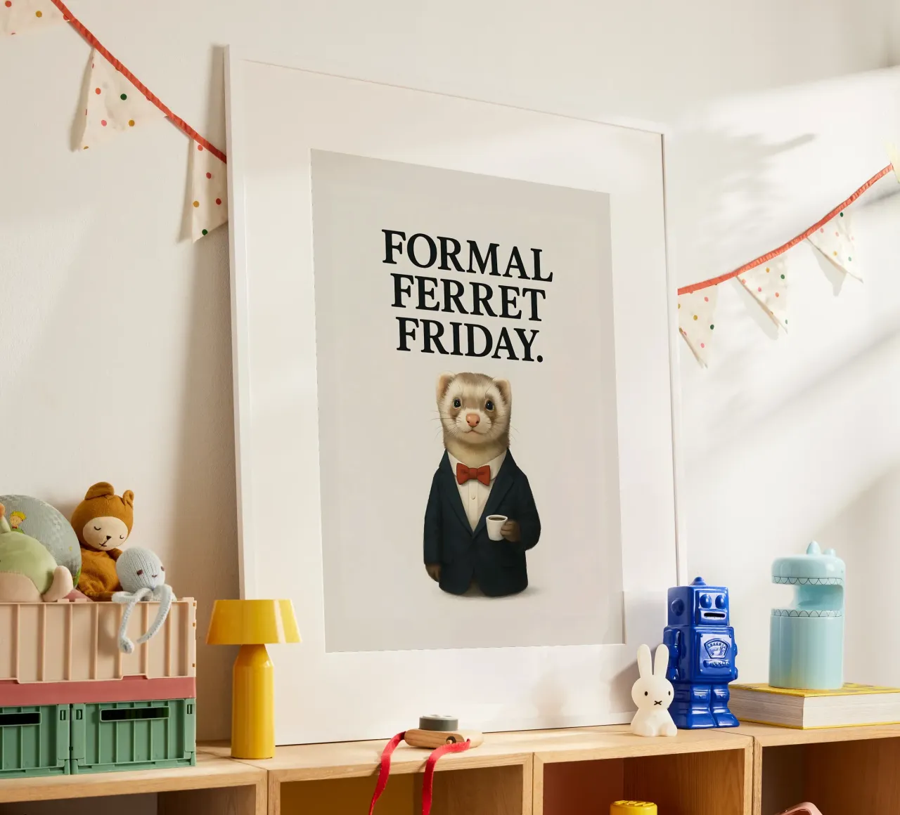 Funny Ferret Meme carta hahnemühle da Funny Humor Art