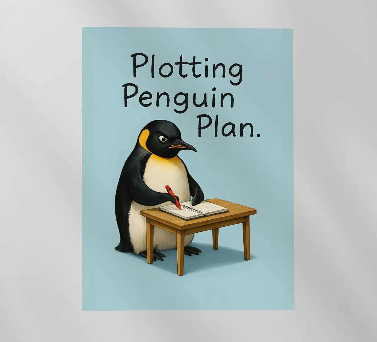 Funny Penguin Meme backlit film by Funny Humor Art